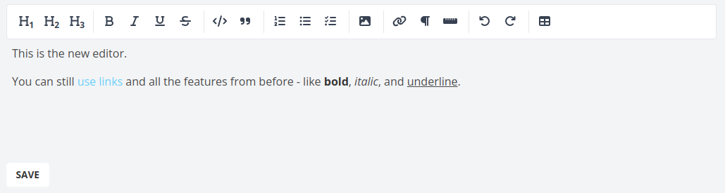 New Editor